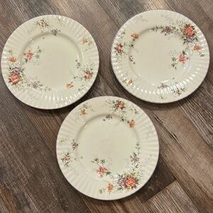 Mikasa Floral Cream Classic Elegance Park Lane Salad Plate 3 Plates Set